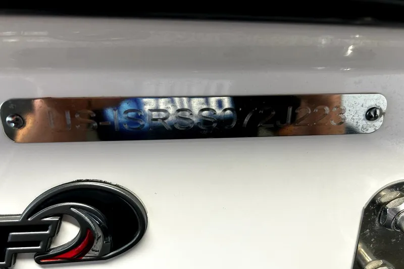 Slide: The Image of 2023 Supra SA 450 identification plate with engraved serial number. - 9