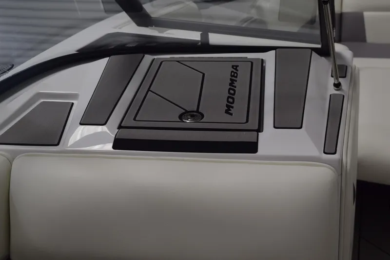 Slide: The Image of 2026 Moomba Craz boat interior with sleek design and modern dashboard. - 32
