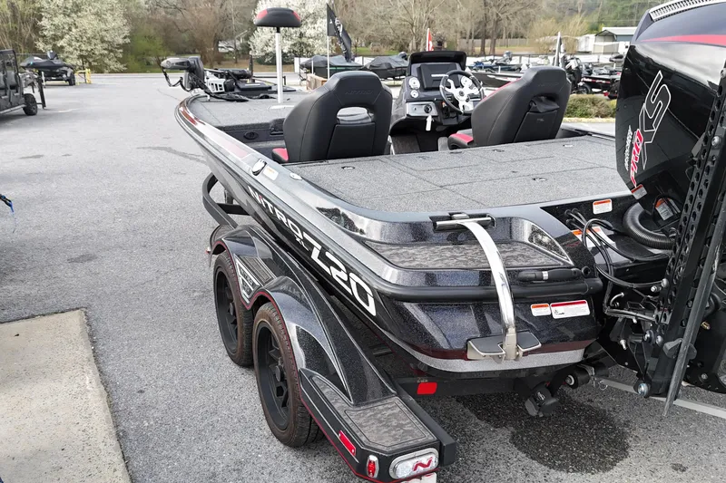 Slide: The Image of 2025 Nitro Z20 XL Pro fishing boat with dual seats and sleek design. - 3