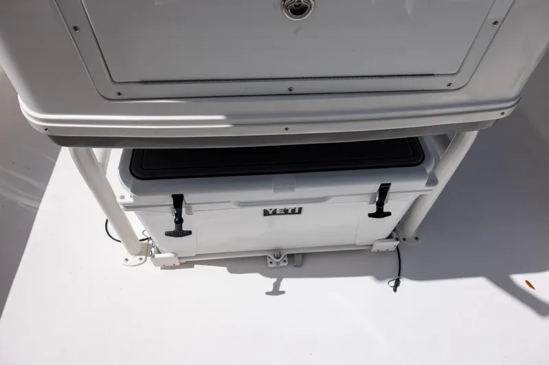 Slide: The Image of 2022 Caymas 28 HB Twin boat with Yeti cooler storage. - 7