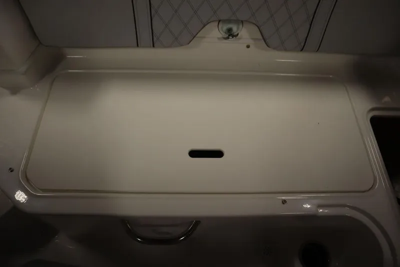 Slide: The Image of 2024 Bayliner 2050 DX interior detail, featuring a sleek, modern design with storage compartment. - 43