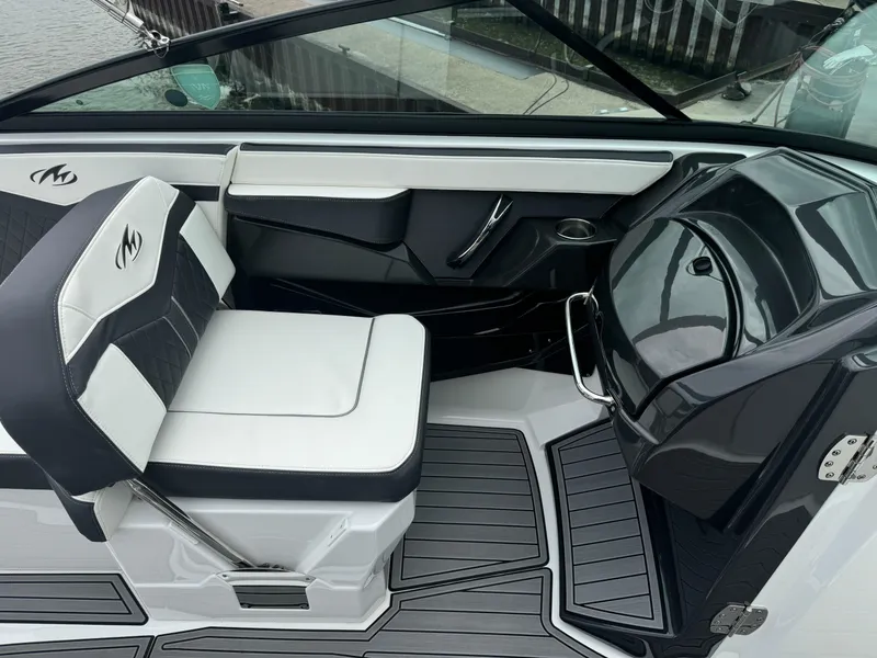 Slide: The Image of 2018 Monterey 258 Super Sport interior with sleek seating and modern design. - 43