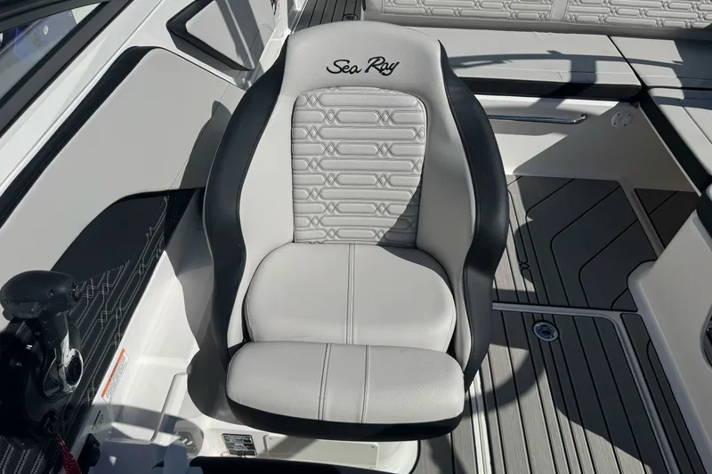Slide: The Image of 2026 Sea Ray SPX 210 boat seat with stylish design and comfortable upholstery. - 23