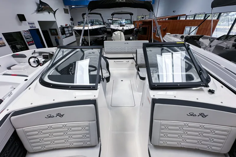 Slide: The Image of 2026 Sea Ray SPX 210 Outboard boat interior with sleek design and modern features. - 12