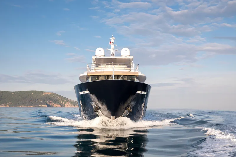 Slide: The Image of Luxury yacht Alpha Alfresco 125 from 2020 on open sea. - 4