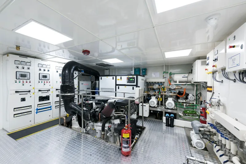 Slide: The Image of Engine room of 2020 Alpha Alfresco 125 yacht. - 42