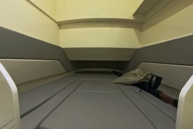 Slide: The Image of Interior of 2023 Scout 330 LXF with gray upholstery. - 46