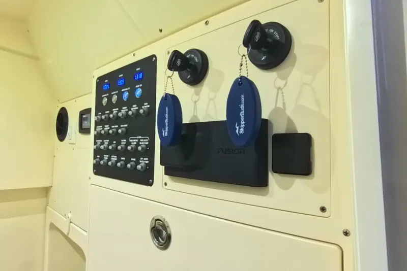 Slide: The Image of Dashboard of Scout 330 LXF boat, year 2023. - 47