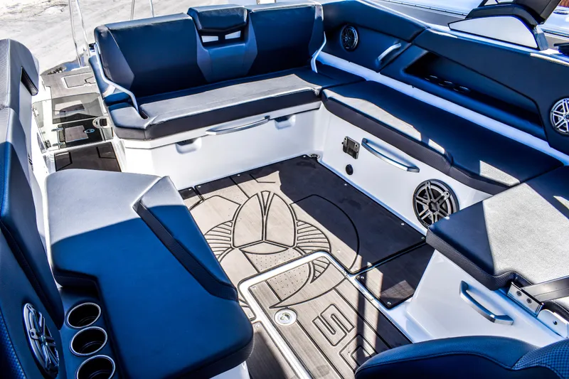Slide: The Image of Interior of 2024 Scarab 285 ID boat, modern design. - 7
