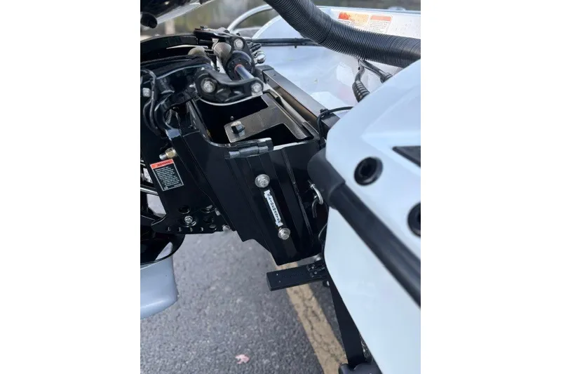 Slide: The Image of Close-up of 2026 Nitro Z19 XL Pro boat engine components. - 19