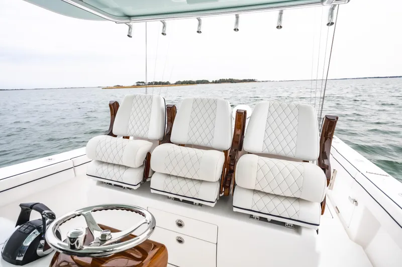 Slide: The Image of 2023 Valhalla Boatworks V-41 luxury seating with ocean view. - 10