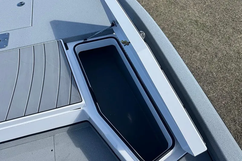 Slide: The Image of 2026 Vexus ACX 2210 boat storage compartment with sleek design and durable materials. - 17