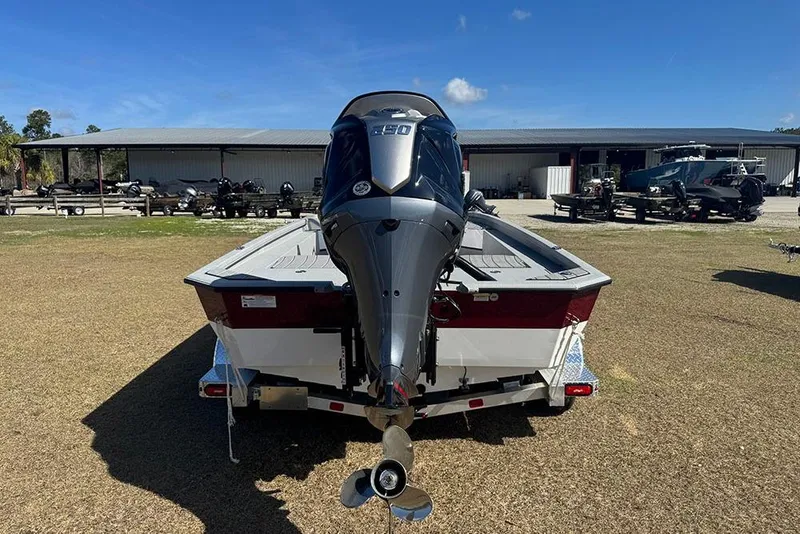 Slide: The Image of 2026 Vexus ACX 2210 boat with powerful outboard motor on a trailer. - 4