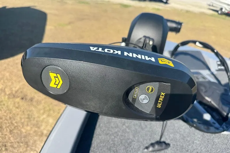 Slide: The Image of Minn Kota Ultrex motor on 2026 Vexus AVX 2080 boat, close-up view. - 19