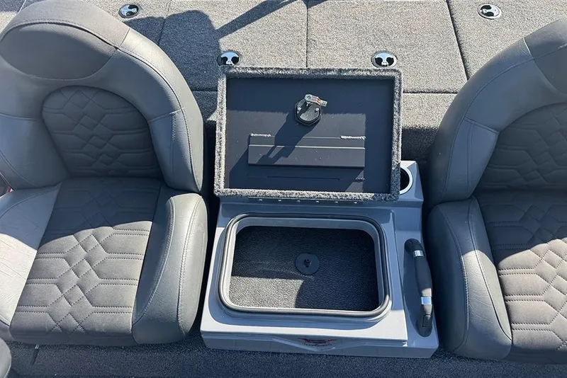 Slide: The Image of Interior of 2026 Vexus AVX 2080 boat with storage compartment and seating. - 28