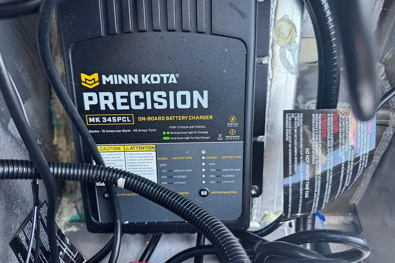 Slide: The Image of Minn Kota Precision MK 345PCL on-board battery charger in Vexus AVX 2080, 2026 model. - 35