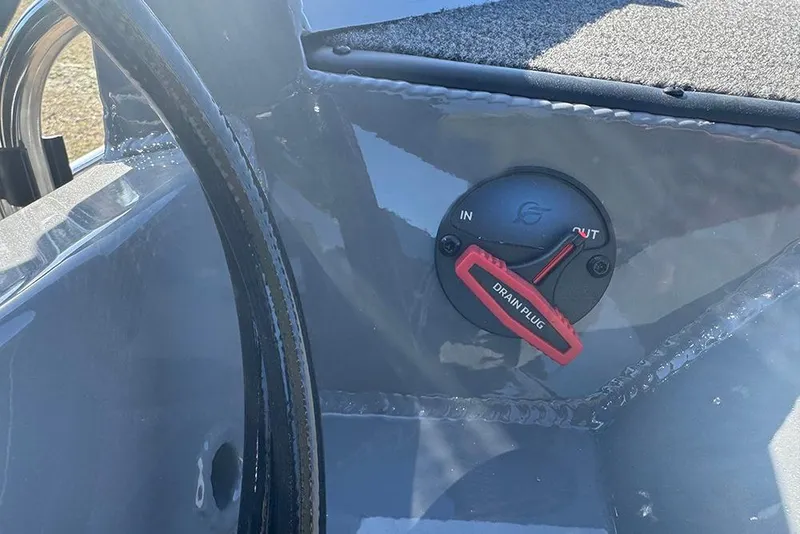 Slide: The Image of 2026 Vexus AVX 2080 boat drain plug control, close-up view. - 36