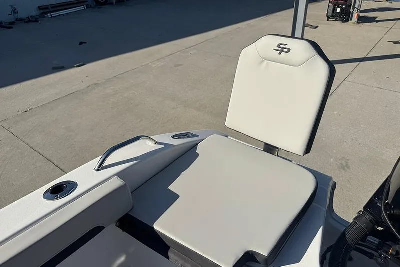 Slide: The Image of 2026 Sea Pro 202 Center Console boat seat with logo, featuring sleek design and modern upholstery. - 44
