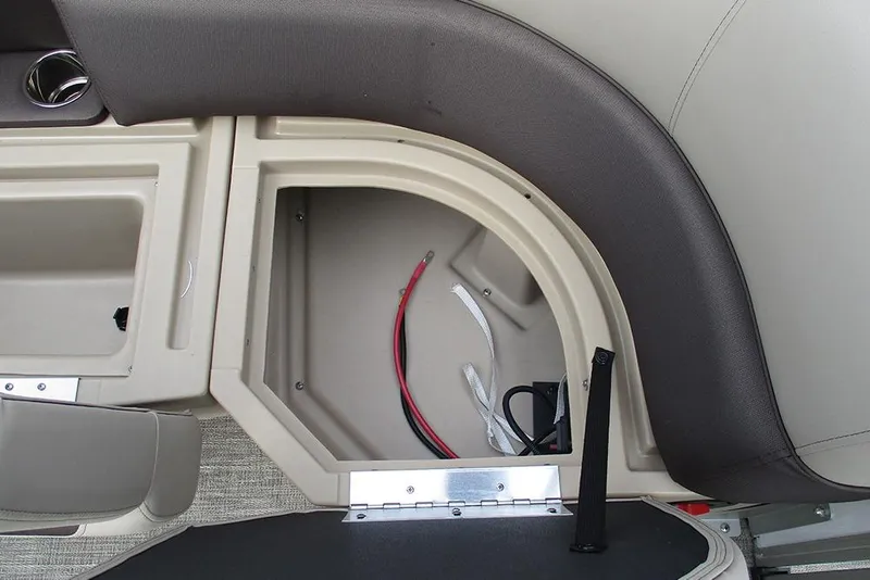 Slide: The Image of Interior storage compartment of 2026 Bentley Pontoons Legacy 200 Navigator boat. - 27
