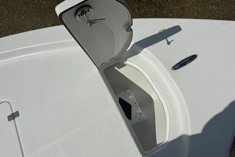 Slide: The Image of Open storage compartment on 2026 Sea Pro 172 Bay boat deck. - 15