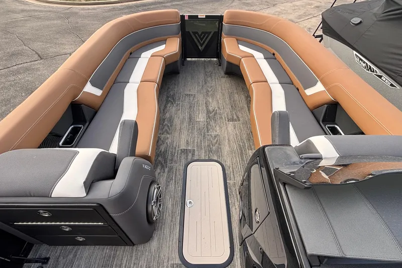 Slide: The Image of Luxurious interior of 2026 Viaggio Diamante U 26 boat with elegant seating. - 15