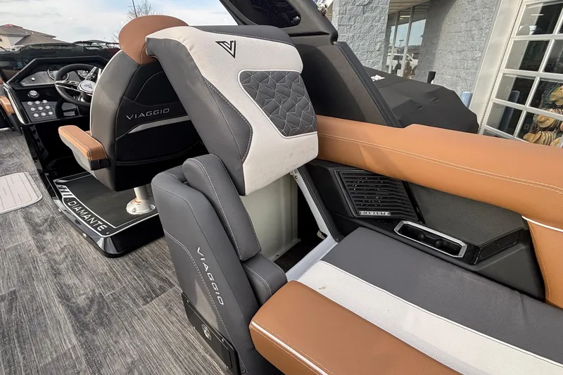 Slide: The Image of Interior of 2026 Viaggio Diamante U 26 boat with luxurious seating and modern design. - 36