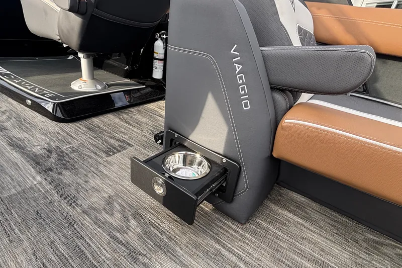 Slide: The Image of Viaggio Diamante U 26 boat interior with retractable cup holder, 2026 model. - 44