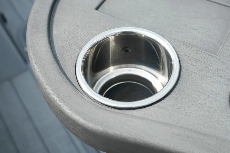 Slide: The Image of Stainless steel cup holder on SunCatcher Fusion 324RCX, 2025 model. - 29