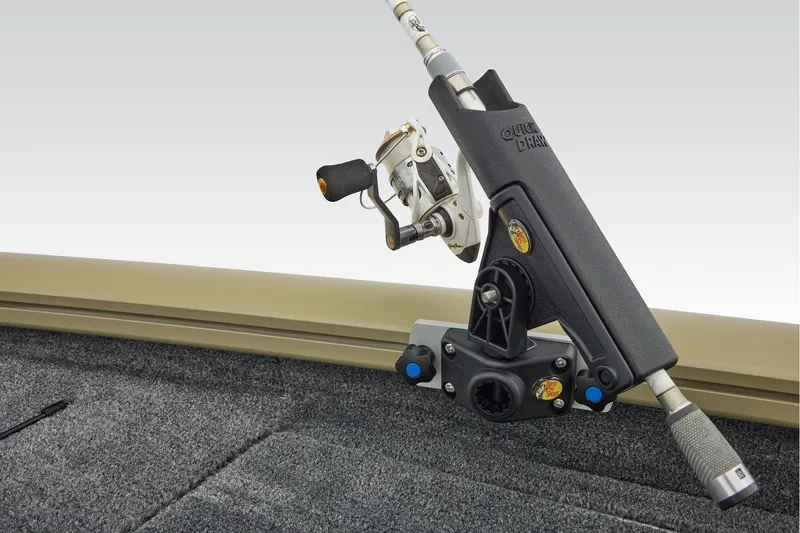 Slide: The Image of Manufacturer Provided Image: Fishing rod holder on 2026 Tracker Pro Team 195 boat, featuring secure mounting and durable design. - 24