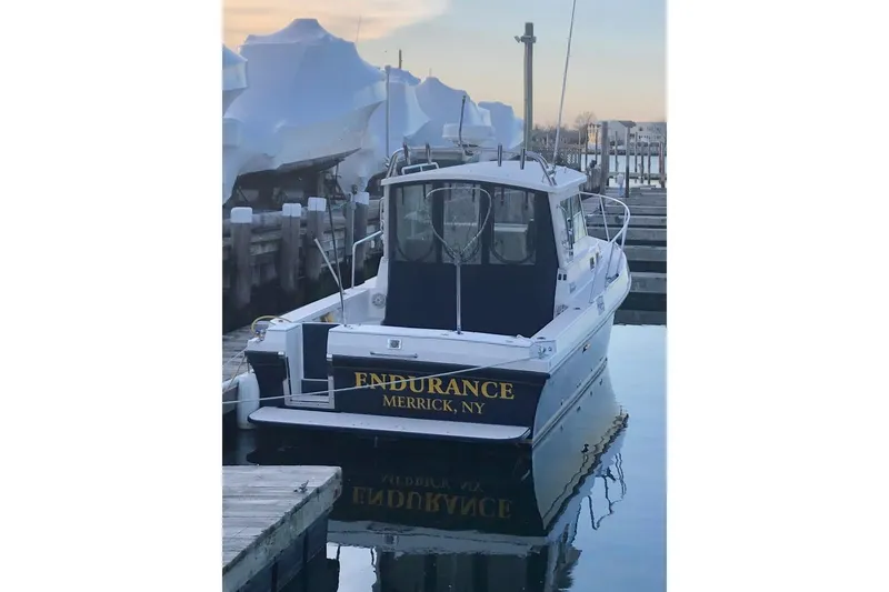 Slide: The Image of 2005 Albin 28 Tournament Express boat docked in Merrick, NY marina. - 7