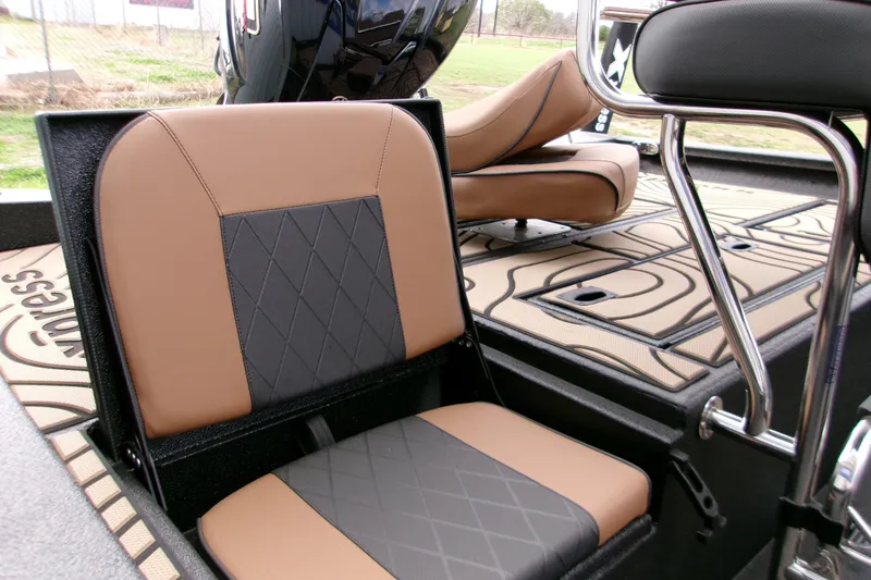 Slide: The Image of 2026 Xpress H22B Bay boat interior with stylish seating and modern design. - 20