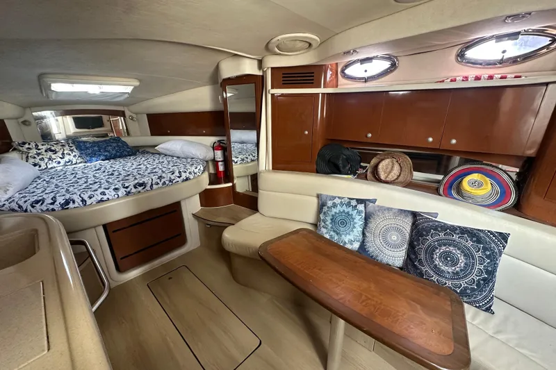 Slide: The Image of Luxurious 2008 Sea Ray 340 Sundancer cabin with cozy seating and stylish decor. - 56