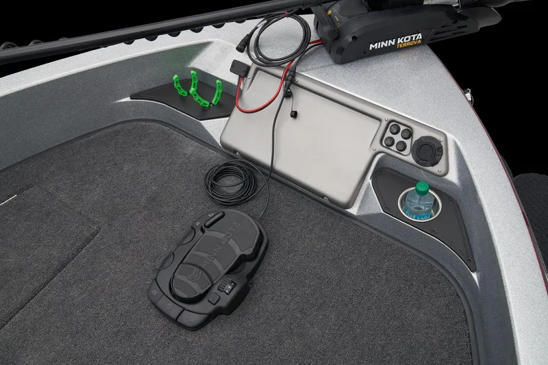 Slide: The Image of Manufacturer Provided Image: 2026 Ranger 1880MS boat deck with Minn Kota trolling motor and control panel. - 20