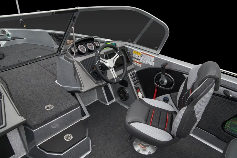Slide: The Image of Manufacturer Provided Image: 2026 Ranger 1880MS boat interior with steering wheel and seating. - 30