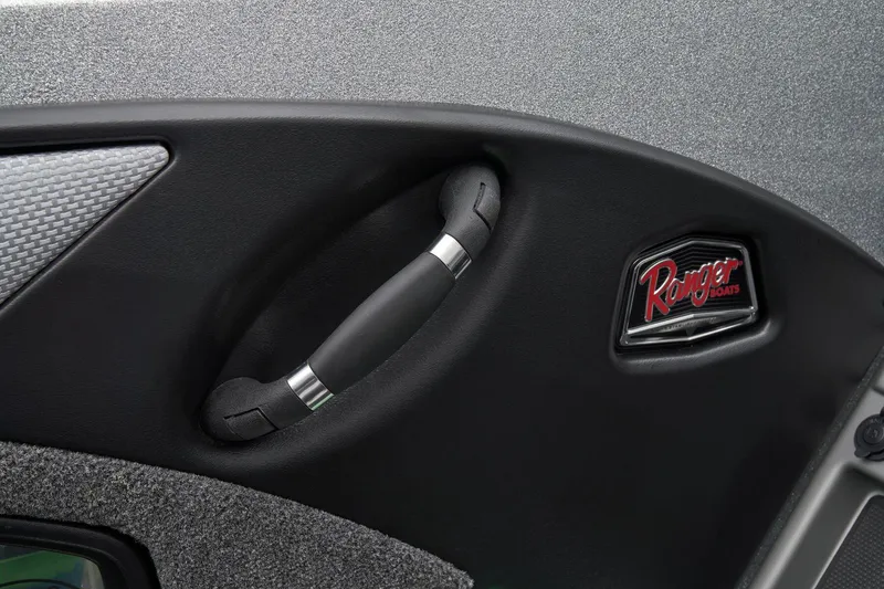 Slide: The Image of Manufacturer Provided Image: Interior detail of 2026 Ranger 1880MS, featuring sleek handle and logo. - 47