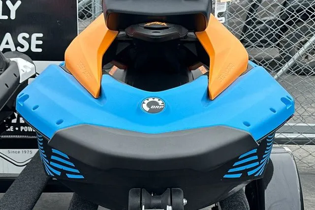 Slide: The Image of 2026 Sea-Doo PWC SPARK TRIXX 90 in blue and orange. - 23