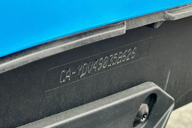 Slide: The Image of Close-up of serial number on a 2026 Sea-Doo SPARK TRIXX. - 34