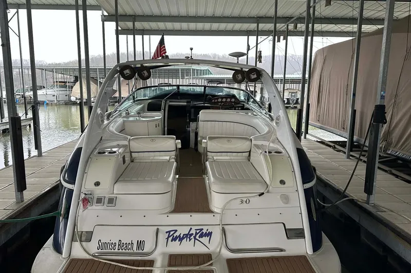 Slide: The Image of 2004 Cobalt 360 Cruiser docked at Sunrise Beach, MO marina. - 4