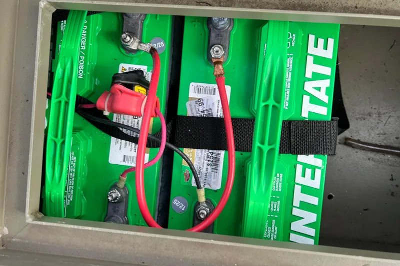 Slide: The Image of Interstate batteries in Tracker Grizzly 1860 CC boat, year 2021. - 30