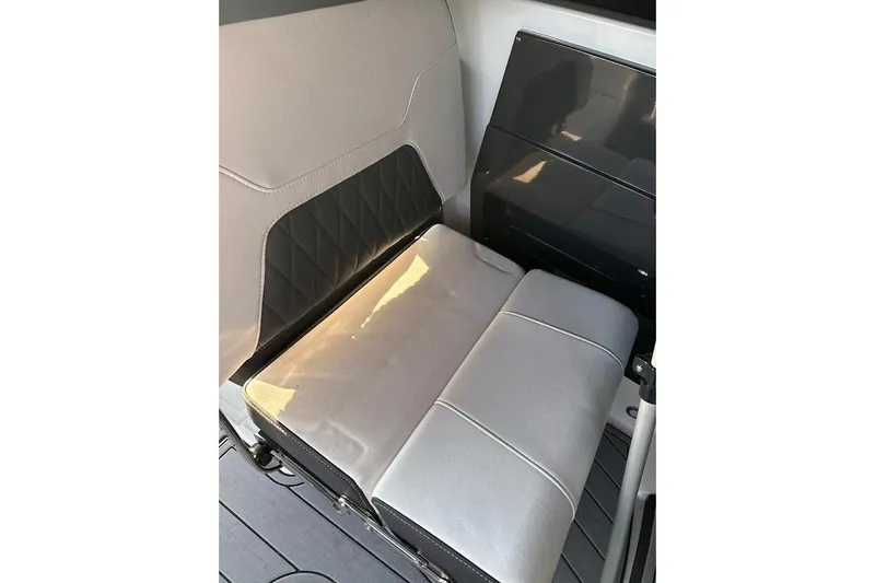 Slide: The Image of 2023 Monterey 298SS Super Sport boat seat with sleek, modern design and comfortable upholstery. - 12