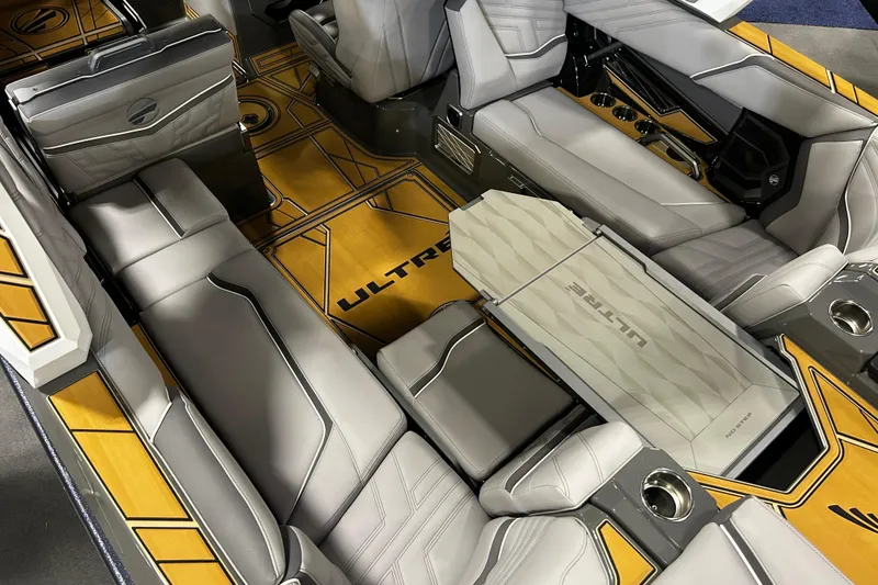 Slide: The Image of Luxurious interior of 2026 Tigé Ultré 23ZX boat with sleek seating and modern design. - 4