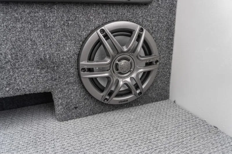 Slide: The Image of Speaker installed in a 2026 G3 Angler V1750 SF boat, featuring a sleek design. - 15