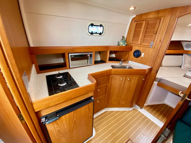 Slide: The Image of Interior view of Mainship Pilot 34 yacht kitchen, year 2000. - 21