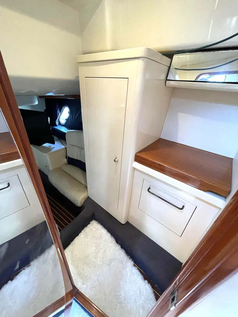 Slide: The Image of Interior of 2004 Cranchi Endurance 41 yacht with elegant furnishings. - 10
