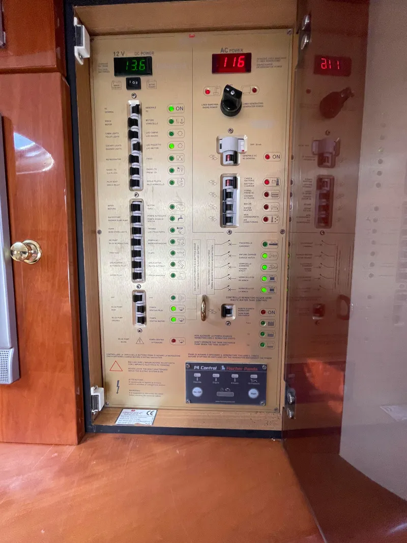 Slide: The Image of Electrical control panel of 2004 Cranchi Endurance 41. - 8