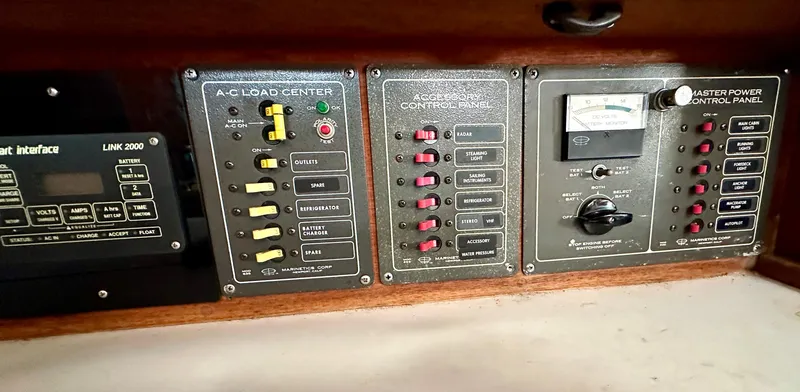 Slide: The Image of Schock NY 36 1982 control panel with gauges. - 14