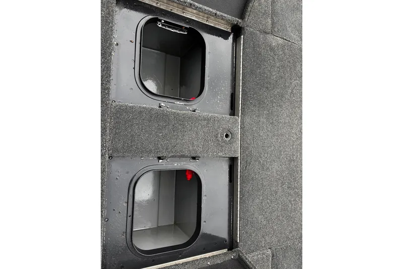 Slide: The Image of 2012 Skeeter ZX200 boat deck with Minn Kota Fortrex motor, red and black design. - 31