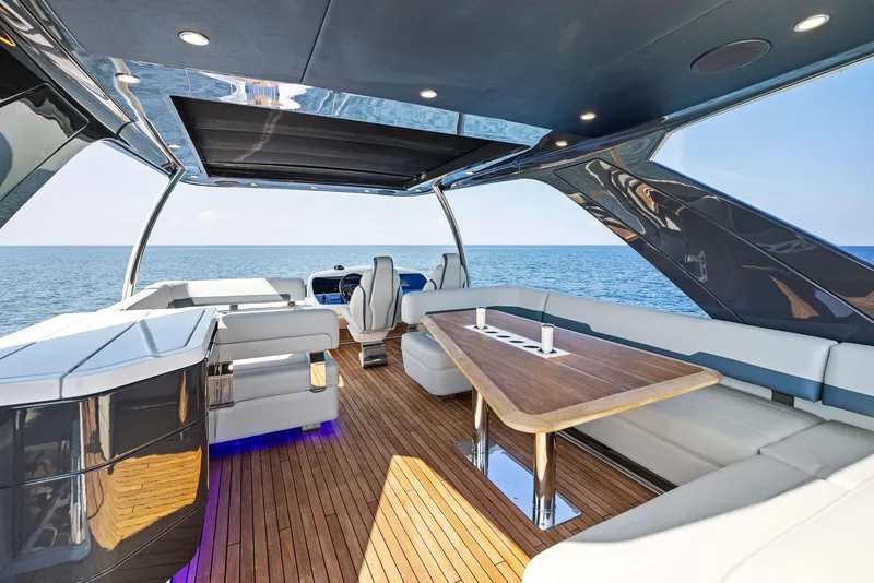 Slide: The Image of Luxurious interior of Fairline Squadron 68 yacht, year 2027. - 44