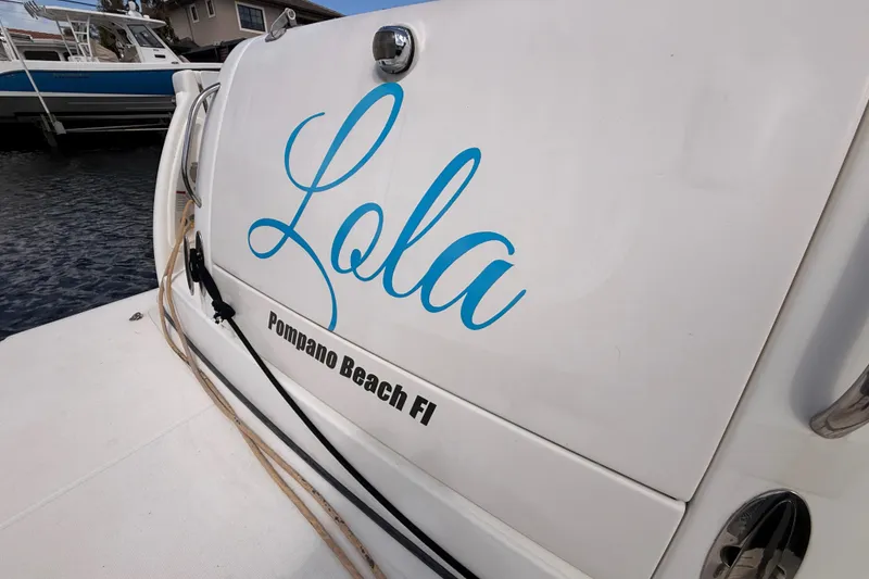 Slide: The Image of 2005 Tiara Yachts 3600 Sovran named "Lola" docked in Pompano Beach, Florida. - 9