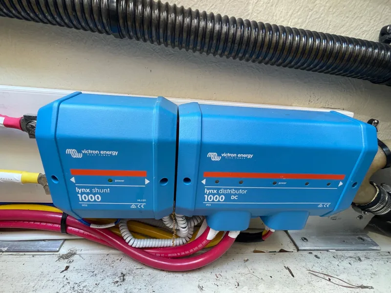 Slide: The Image of Victron Energy Lynx Shunt and Distributor in Ranger Tugs R-31 CB 2022. - 16